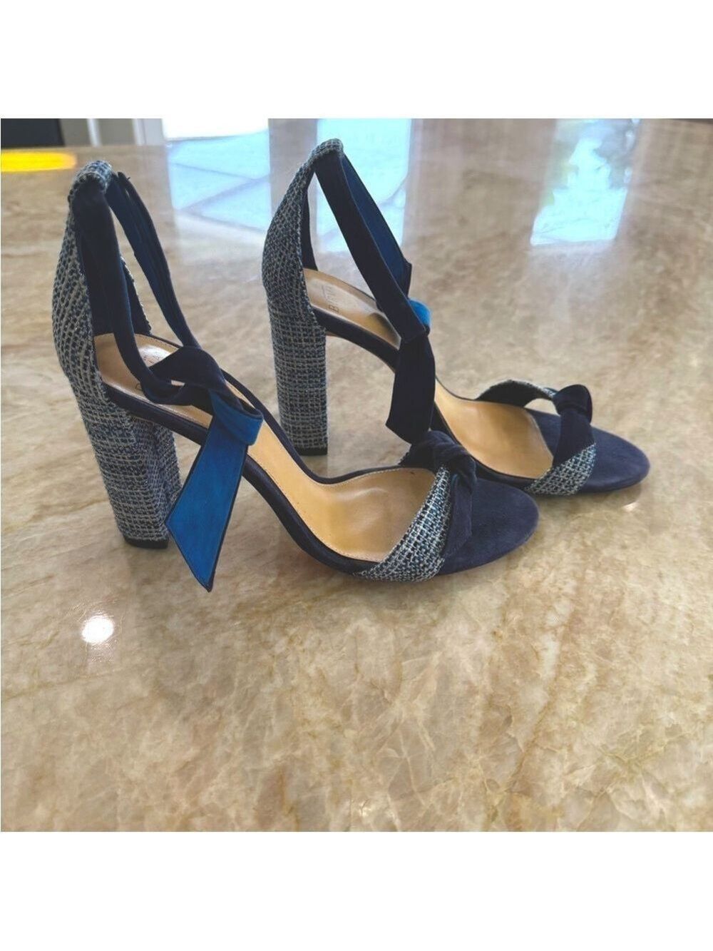 Alexandre Birman Blue Heeled Sandals with Elegant Design